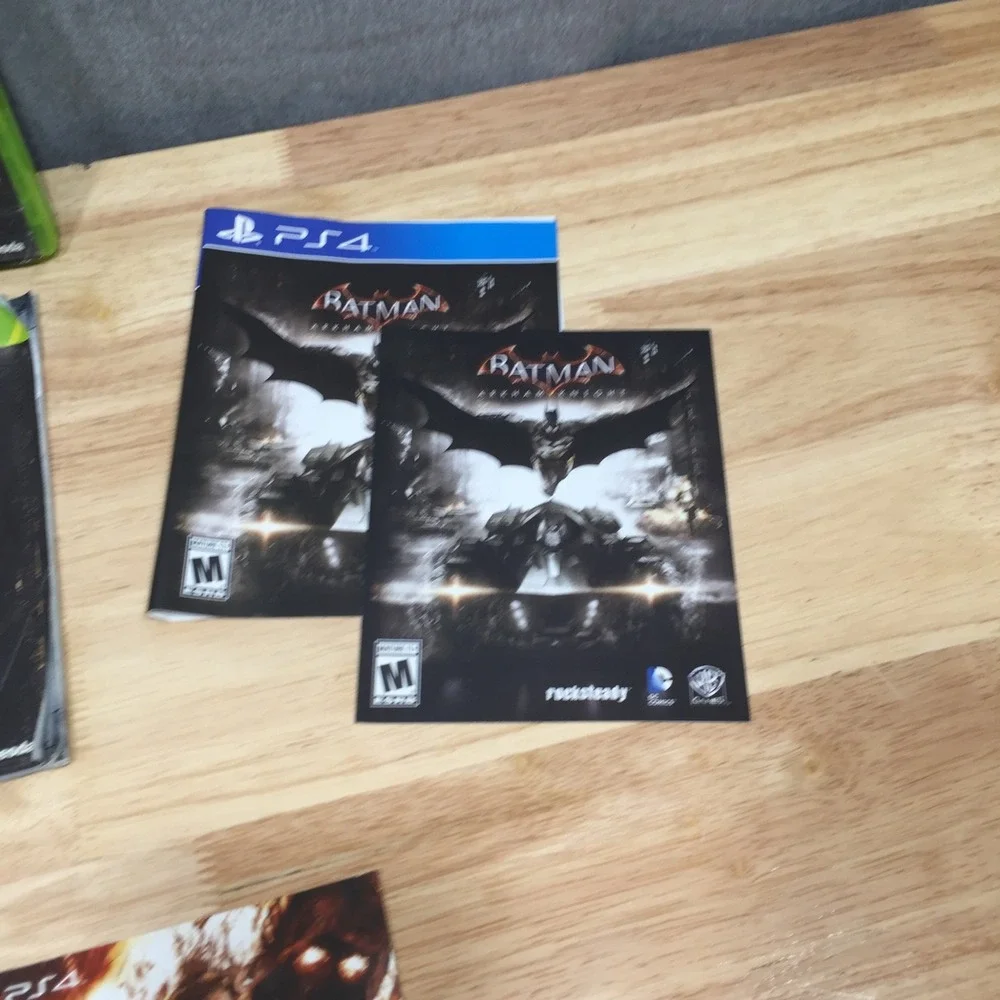 Skyrim‎ Xbox 360 Case Manual Fallout 4 Batman Arkham Knight PS4 Inserts Lot